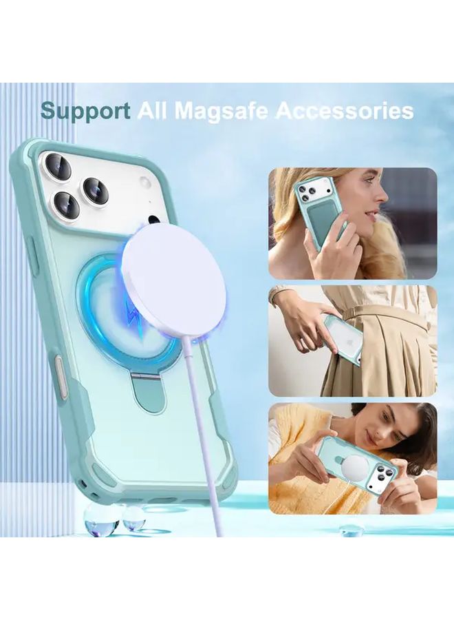 iPhone 16 Pro Max Case Black Magnetic Wireless Charging Foldable Stand Protective Cover - Image 5