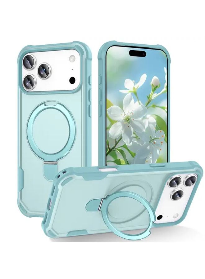 iPhone 16 Pro Max Case Black Magnetic Wireless Charging Foldable Stand Protective Cover - Image 2