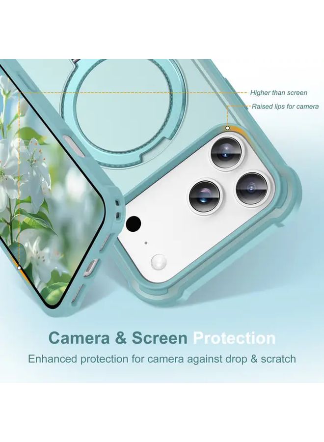 iPhone 16 Pro Max Case Black Magnetic Wireless Charging Foldable Stand Protective Cover - Image 3