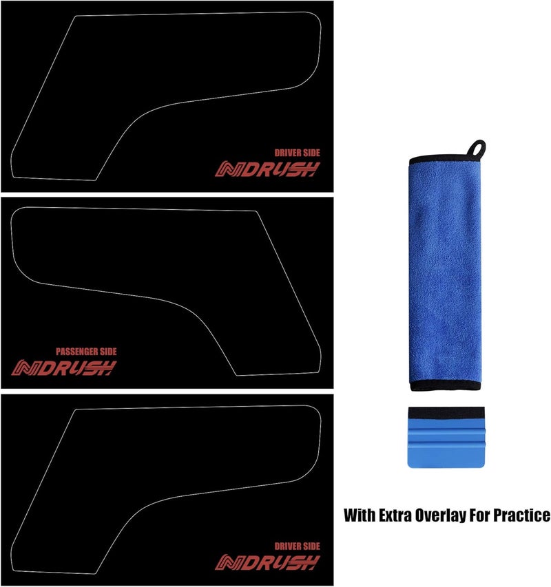 NDRUSH Blackout Taillight Vinyl Tint Film, Precut Overlays,Tail Light Wrap Cover Compatible with 2015-2020 Subaru WRX/STI - Image 5