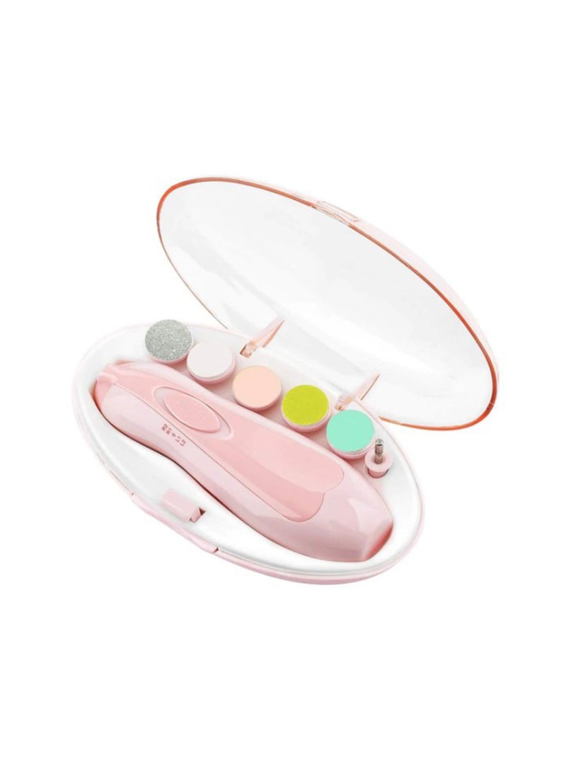 بلومنغ تايم مجموعة أدوات تشذيب أظافر الأطفال الكهربائية 6 في 1 للعناية بأظافر الأطفال حديثي الولادة أو الرضع أو البالغين - Image 1