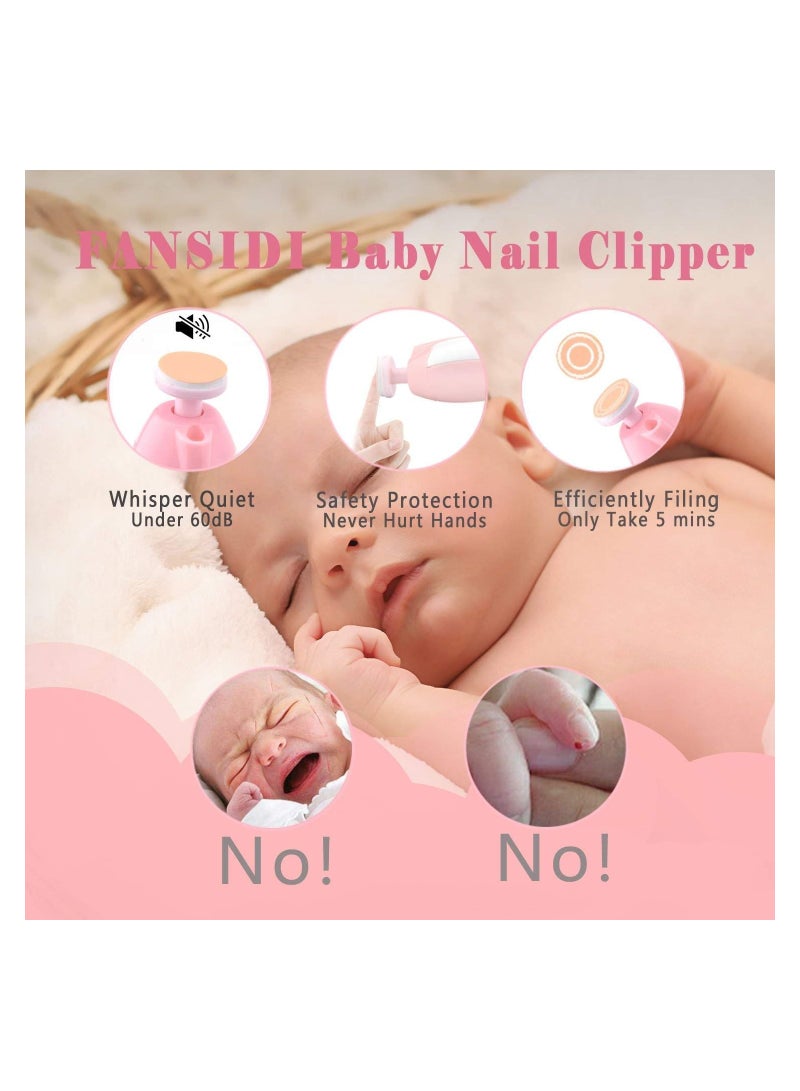 بلومنغ تايم مجموعة أدوات تشذيب أظافر الأطفال الكهربائية 6 في 1 للعناية بأظافر الأطفال حديثي الولادة أو الرضع أو البالغين - Image 5