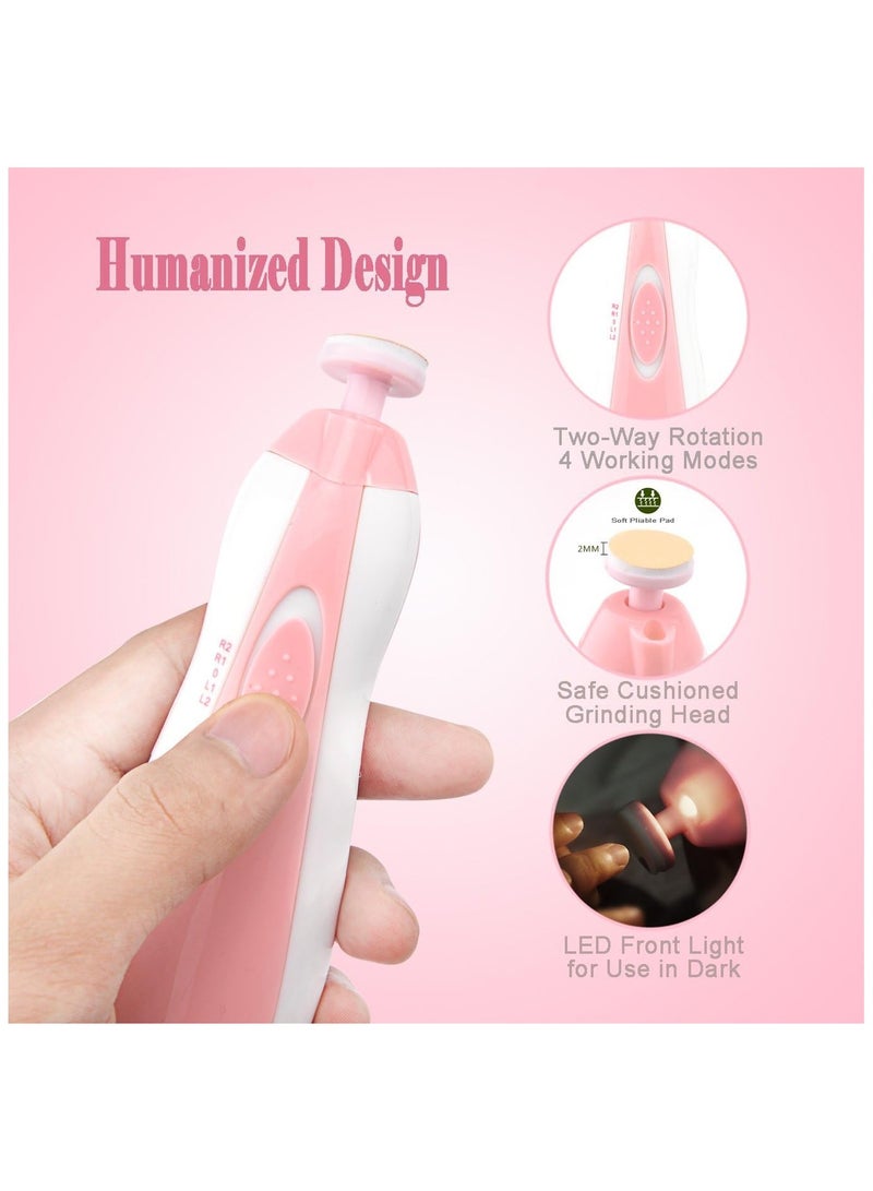 بلومنغ تايم مجموعة أدوات تشذيب أظافر الأطفال الكهربائية 6 في 1 للعناية بأظافر الأطفال حديثي الولادة أو الرضع أو البالغين - Image 3