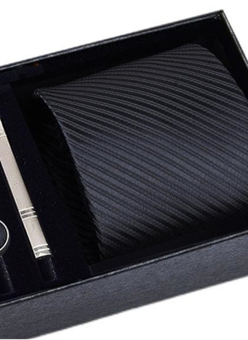Generic 5 Pcs Men's Tie Square Scarf Cufflinks Tie Clip Business Men's Trendy Suit  - Image 3