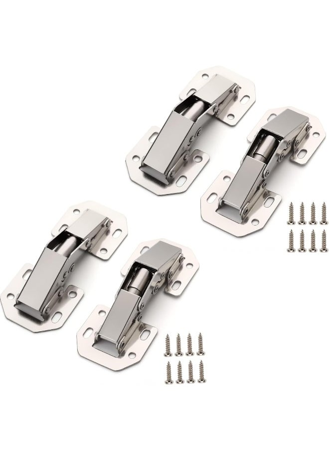 Biella 4 InchCabinet Hinges Bridge Shaped Spring Frog Design for Full Overlay Kitchen Cupboard Doors (4 PCS)  - Image 1