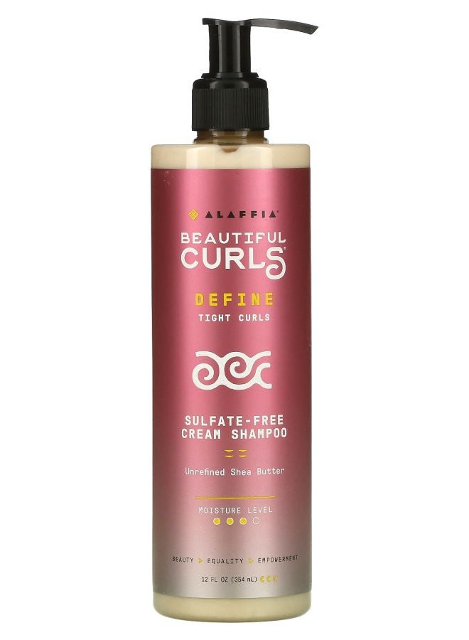 Beautiful Curls Sulfate-Free Cream Shampoo Unrefined Shea Butter 12 fl oz (354 ml)