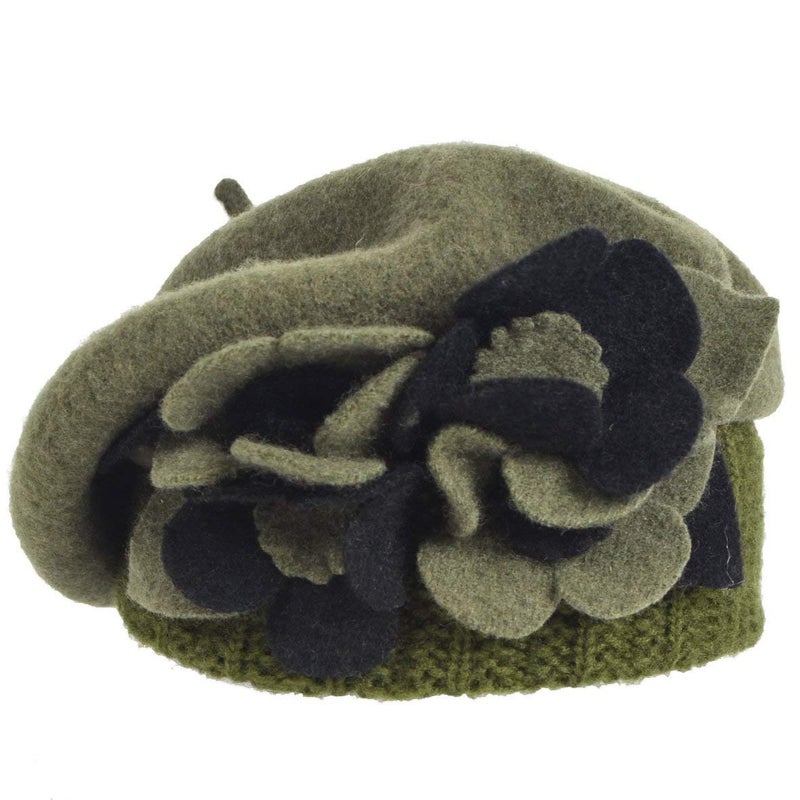 Ruphedy Womens Wool Berets French Beret Beanie Winter Hats Hy022 (Hy023-Green) - Image 3