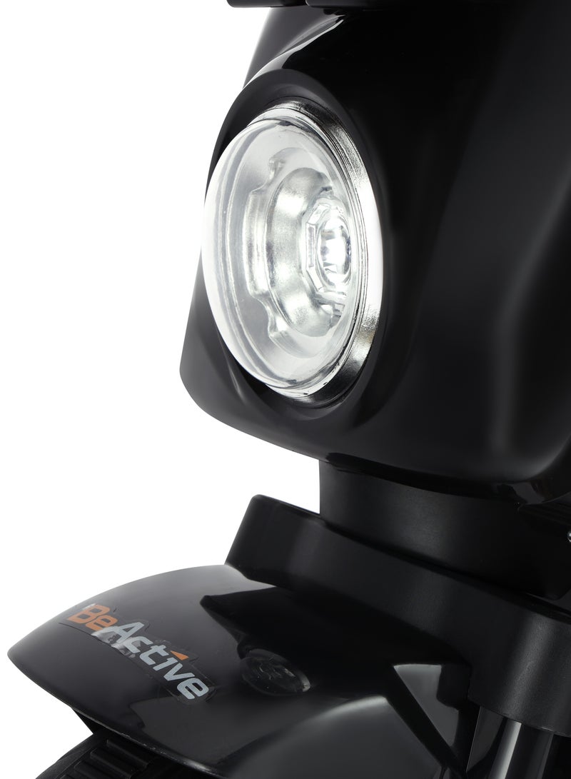 BABY PLUS BABY PLUS Electric Ride-On Scooter for Kids – Stylish Rechargeable Motorcycle Toy with Lights, Music, Safety Belt & Storage Basket – Ages 3-8, 25kg Max Load , Black  - Image 5