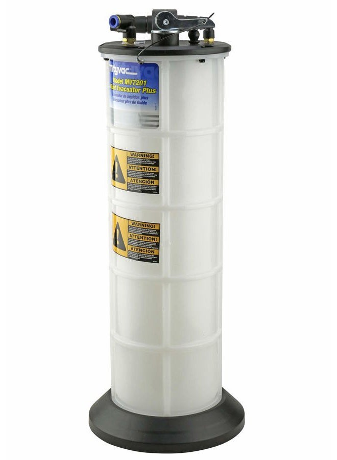 Mityvac 7201 Manual Fluid Evacuator Plus with 2.3 Gallon Reservoir; Evacuates or Dispenses Fluids with Push Button; Evacuate Through The Dipstick Tube, White - Image 3