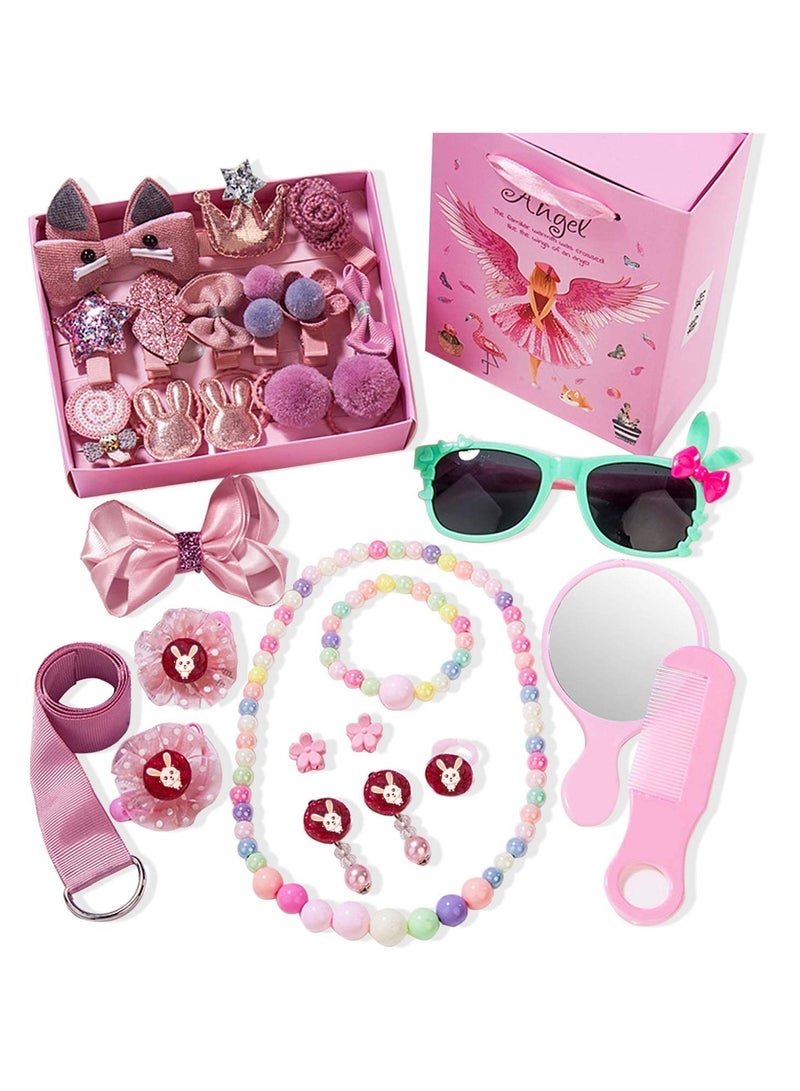 SYOSI SYOSI, 28 PCS Baby Hair Clips Gift Set, Barrettes Bows Glasses Hair Accessories, Jewelry Dress Up for Kids Toddlers Girls as Birthday Children's Day Gifts - Image 1