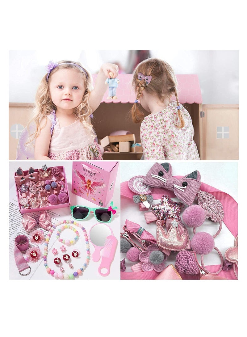 SYOSI SYOSI, 28 PCS Baby Hair Clips Gift Set, Barrettes Bows Glasses Hair Accessories, Jewelry Dress Up for Kids Toddlers Girls as Birthday Children's Day Gifts - Image 4