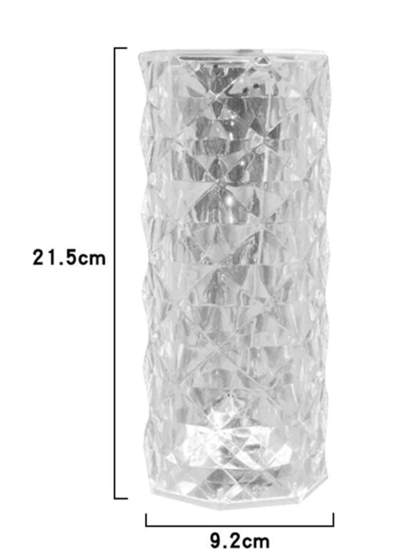 إلترازون Led Crystal Table Lamp, 2021 Creative Touch Control Discolor RGB Night Light, Rechargeable Atmosphere Bedside Lamp 16-Colors Remote Control - Image 2