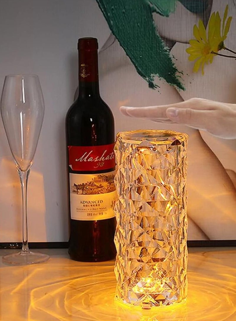 إلترازون Led Crystal Table Lamp, 2021 Creative Touch Control Discolor RGB Night Light, Rechargeable Atmosphere Bedside Lamp 16-Colors Remote Control - Image 5