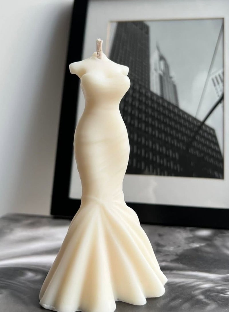 Bridal Dress Shape Candle Block  - Image 3