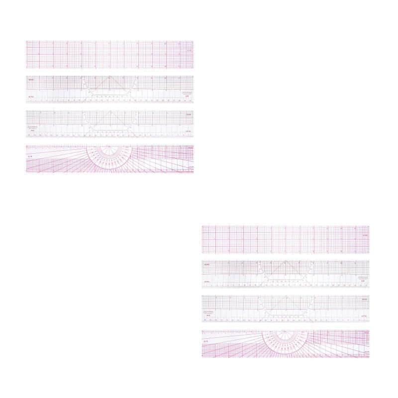 8 Pcs Ruler Grid Transparent Sewing Graph Ruler Straight Measuring Tool Set For Clothes Design Sewing Quilting - Image 5