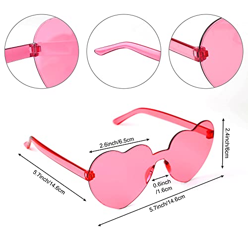 MIAHART Pink Short Bob Wig and Sunglass Set, Neon Colored Wigs Costume Colorful Cosplay Wigs Daily Party Hairpieces for Bachelorette Glow in The Dark Neon Party Favors Halloween Decorations Supplies - Image 4