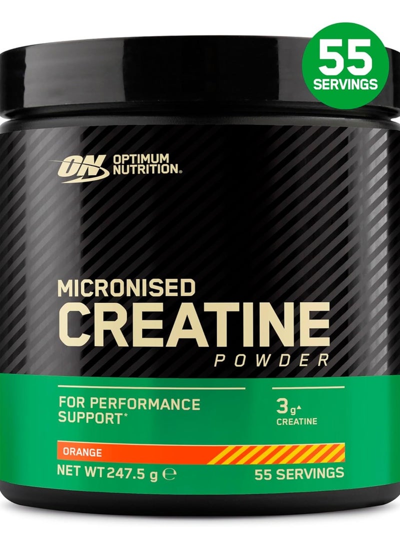 ON Optimum Nutrition Micronised Creatine 247.5g Orange - Image 1