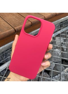 For Iphone16 Liquid Silicone Phone Case For Iphone 16Pro Max/16Pro Full Covering Drop-Resistant Protective Case-Color:Rose Red [with Logo]]-Applicable Model:For Iphone16pro [sealed Packaging]