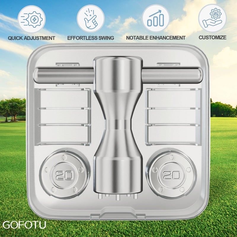 Gofotu Golf Weight 2pcs 5g/10g/15g/20g/25g/30g/35g/40g/45g Golf Weights Wrench Kit Compatible with Titleist Scotty Cameron Putter Newport (2pcs 20g+Wrench) - Image 4