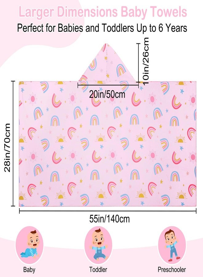 Basumee Toddler Bath Towels with Hood for 0-6 Years 55" x 28" Soft Absorbent Hooded Kids Bath Towel with Button for Boys and Girls Shower Bath Beach Swimming Essentials - Image 2