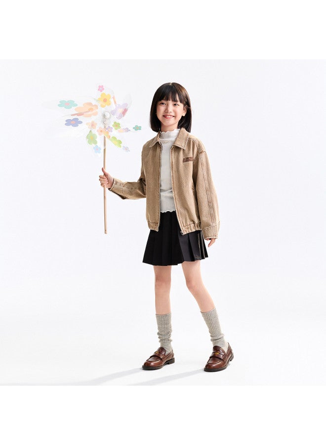 Annil kids' Jacket - Boys & Girls Short Denim-like Coat, 2025 Autumn New, Breathable & Loose Fit - Image 5
