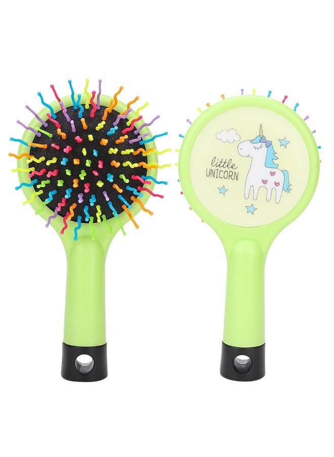 Thoraya Mini Plastic Cartoon Anti-static Hairdressing Massage Comb Portable Hair Brush (Green)  - Image 4