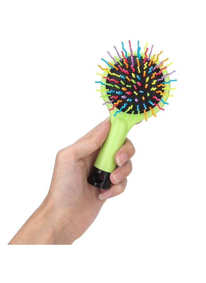 Thoraya Mini Plastic Cartoon Anti-static Hairdressing Massage Comb Portable Hair Brush (Green)  - Image 3