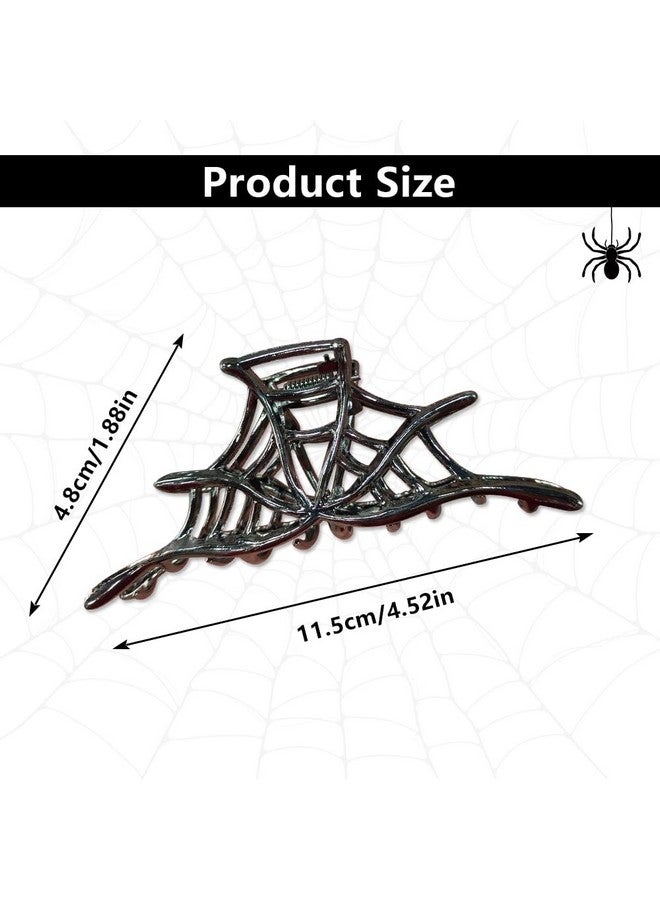 ZEYER French Metal Hair Clips Metal Black Spider Web Claw Clips For Women And Girls French Black Exquisite Design 1 Pack Large Hair Claw French Clips Hair Clip Strong Neutral Luxury Hair Accessories - Image 2
