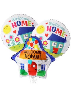 KATCHON Big Welcome Home Balloons Pack Of 3 | House Shaped Balloon | Welcome Home Decorations | House Warming Balloons | Welcome Back Balloons | Welcome Back To School Decorations For Classroom  - Image 1