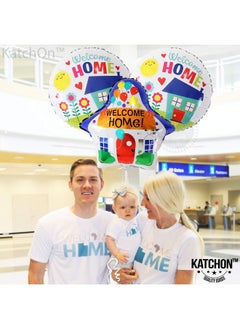 KATCHON Big Welcome Home Balloons Pack Of 3 | House Shaped Balloon | Welcome Home Decorations | House Warming Balloons | Welcome Back Balloons | Welcome Back To School Decorations For Classroom  - Image 2