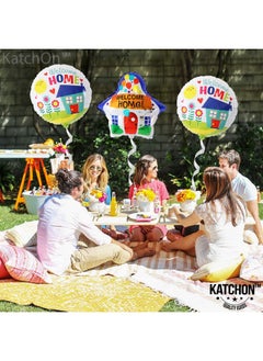 KATCHON Big Welcome Home Balloons Pack Of 3 | House Shaped Balloon | Welcome Home Decorations | House Warming Balloons | Welcome Back Balloons | Welcome Back To School Decorations For Classroom  - Image 3