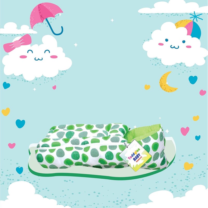 Toddylon Flat Bed Baby Carry Bags Baby 3 in 1 Baby Bed | Baby Wrapper | Holder | Newborn Baby Boys Girls | Wearable Blankets | Cotton (0-6 Months) Green - Image 2