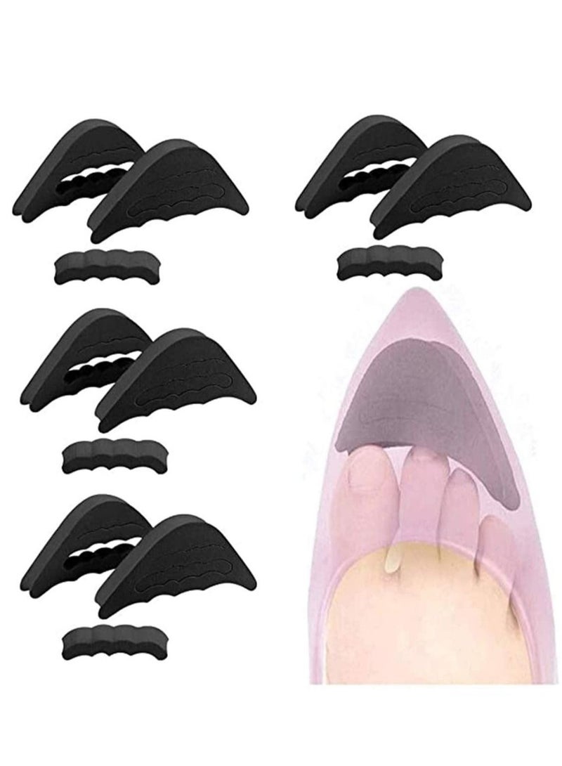 Captaintech 4 Pair Shoe Filler, Toe Filler Inserts to Make Big Shoes Fit，Adjustable Unisex for Men Women, Pumps, Flats, Sneakers - Image 1