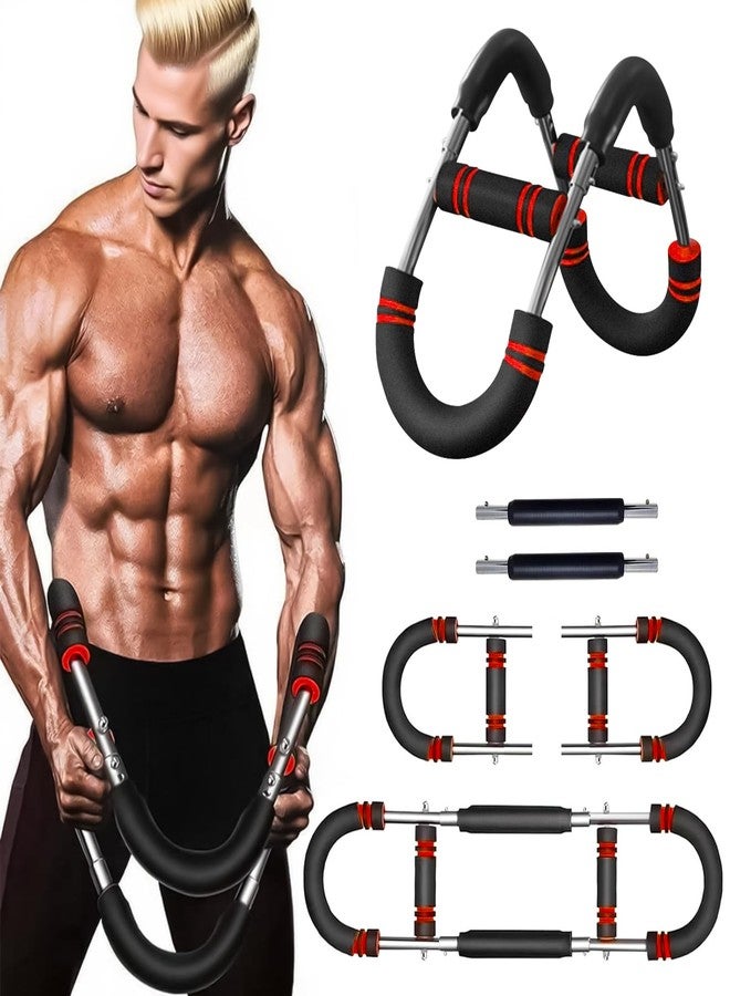TPQKA Twister Arm Trainer, Adjustable Chest Workout Equipment, Arm Trainer for Men, Portable Power Twister Bar, Detachable Design Fitness Anywhere(Red, 40-100lb) - Image 1