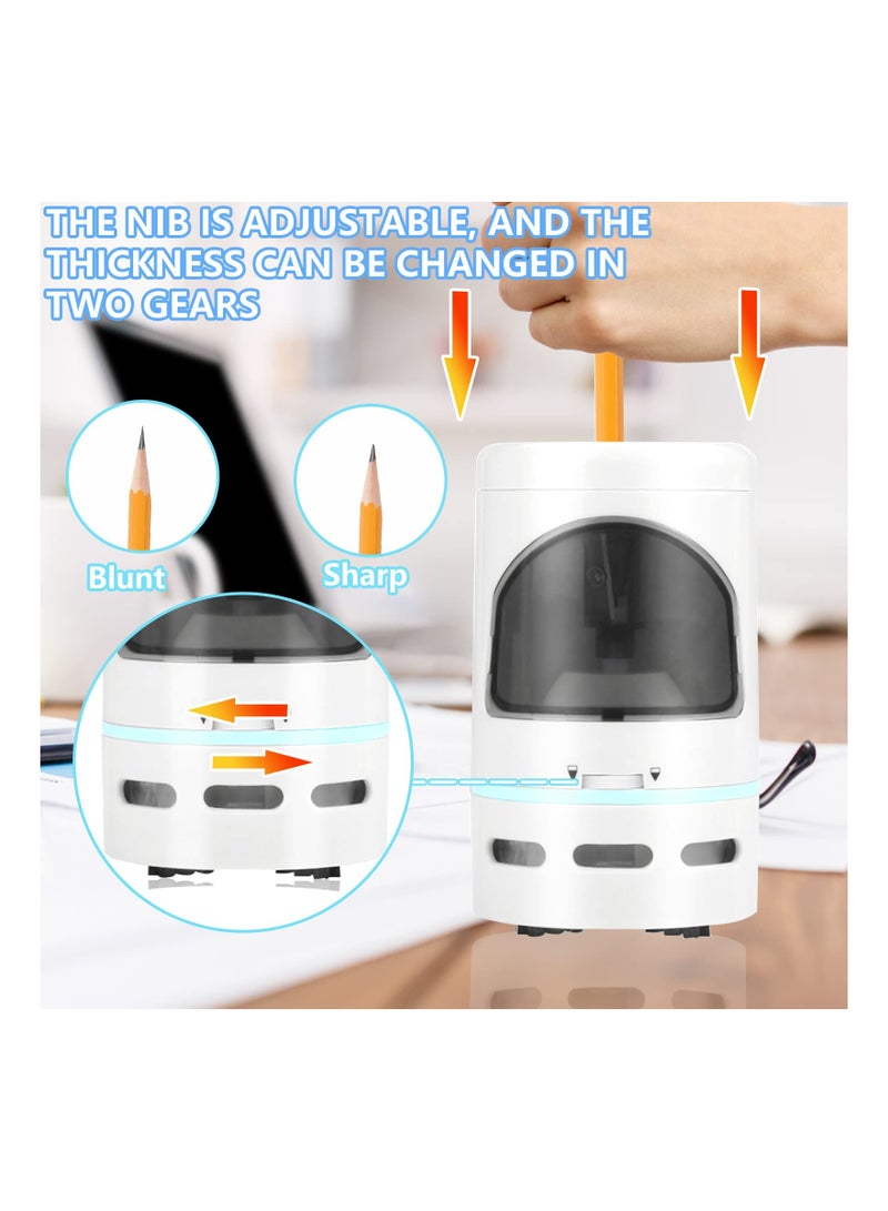 SOLARAE Electric Pencil Sharpener, Auto-Stop and with Vacuum Cleaner for 6-8mm Pencils, for Children Students Used in School Classroom and Offices - Image 4