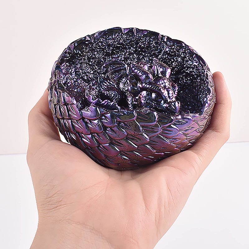 ESEDAGE Dragon Egg Molds Dinosaur Resin Mold - Resin Casting Silicone Molds for Home Decor & Candle Making Wave Spiral Mold - Image 3