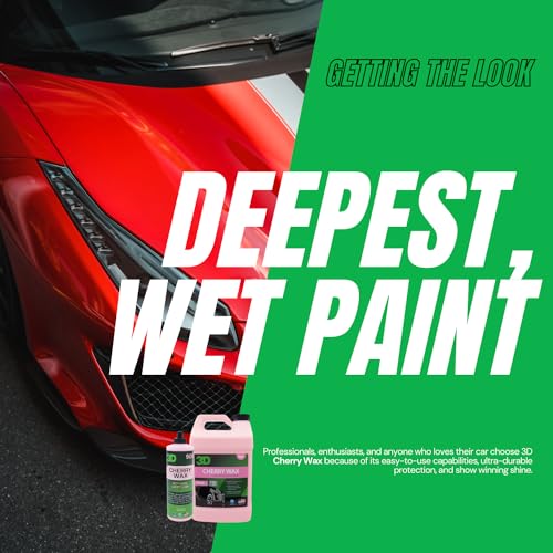 3D Cherry Wax – Liquid Carnauba Show Car Wax with Synthetic Polymers | Deep Gloss Finish | Easy Wipe-Off | Slick Shine | Fast Application | Made in USA |16 oz - Image 5