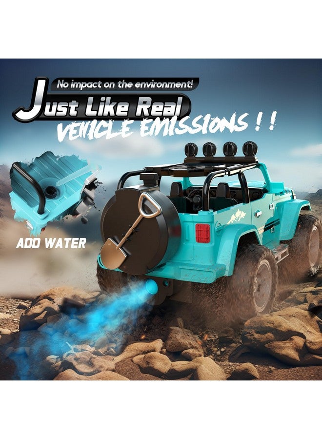 DEERC Remote Control Car With Fog Mist & Music 1:16 Remote Control Truck For Boys 2.4Ghz Rc Car Toy With 2 Batteries All Terrain Suv Gifts Crawler With Trailer Hitch - Image 3