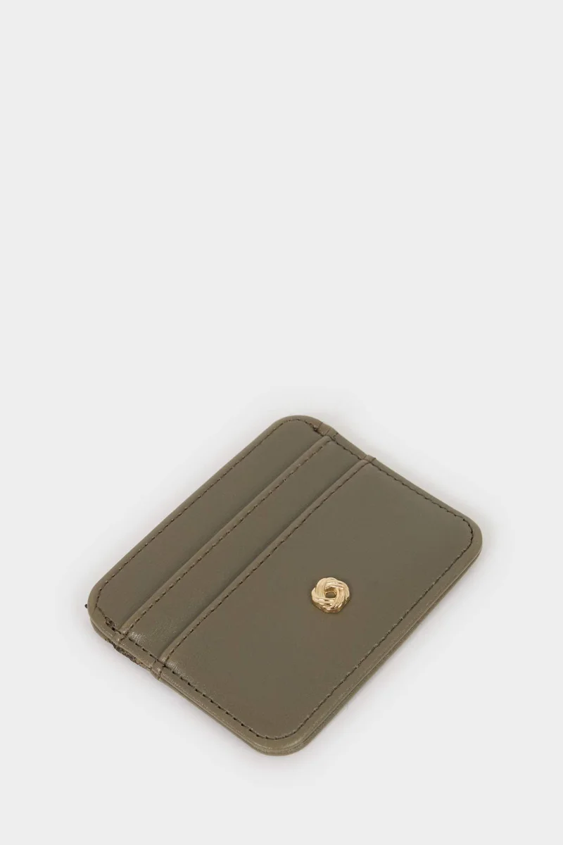 ديفاكتو Woman Faux Leather Business Card Wallet
