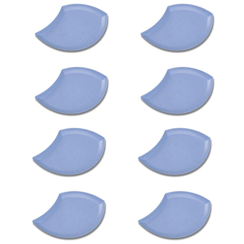 aDai Flower PetalShaped Chips Dip Appetizer Plates Lightweight Wheat Straw Snack Dish Serving Tray for Dessert Sushi Veggies Salad Dishwasher Microwave Safe Nordic Blue - Image 1