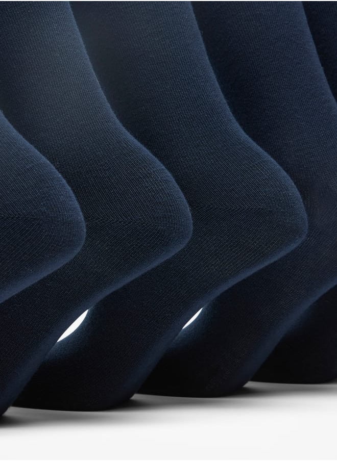 Solid Crew Length Socks - Set of 5