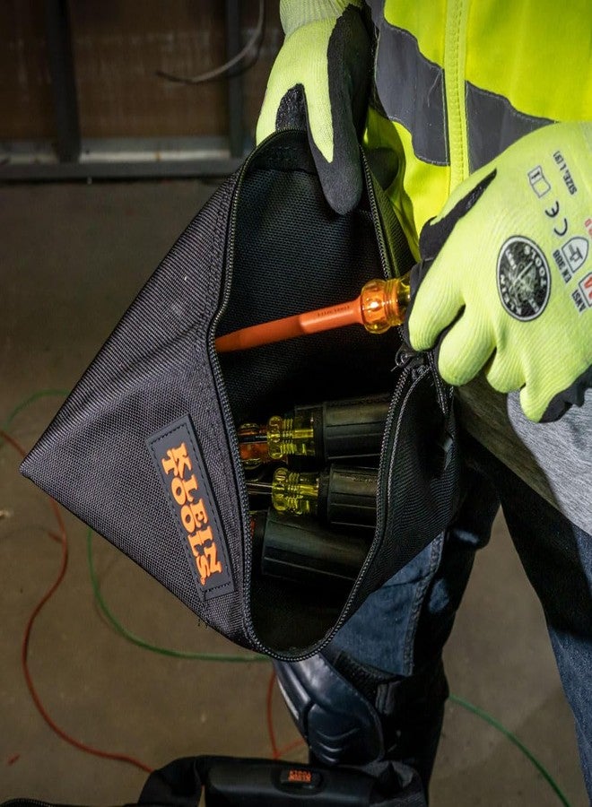 Klein Tools 5139B Zipper Bag, Cordura Nylon Tool Pouch with Heavy-Duty Nylon Zipper Close, 12-1/2-Inch, Black - Image 4