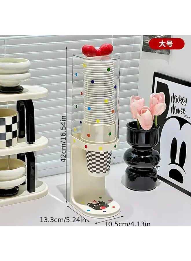 Upgraded Large Dopamine Bow Cup Holder Dispenser Desktop Organizer Bathroom Storage - Image 2