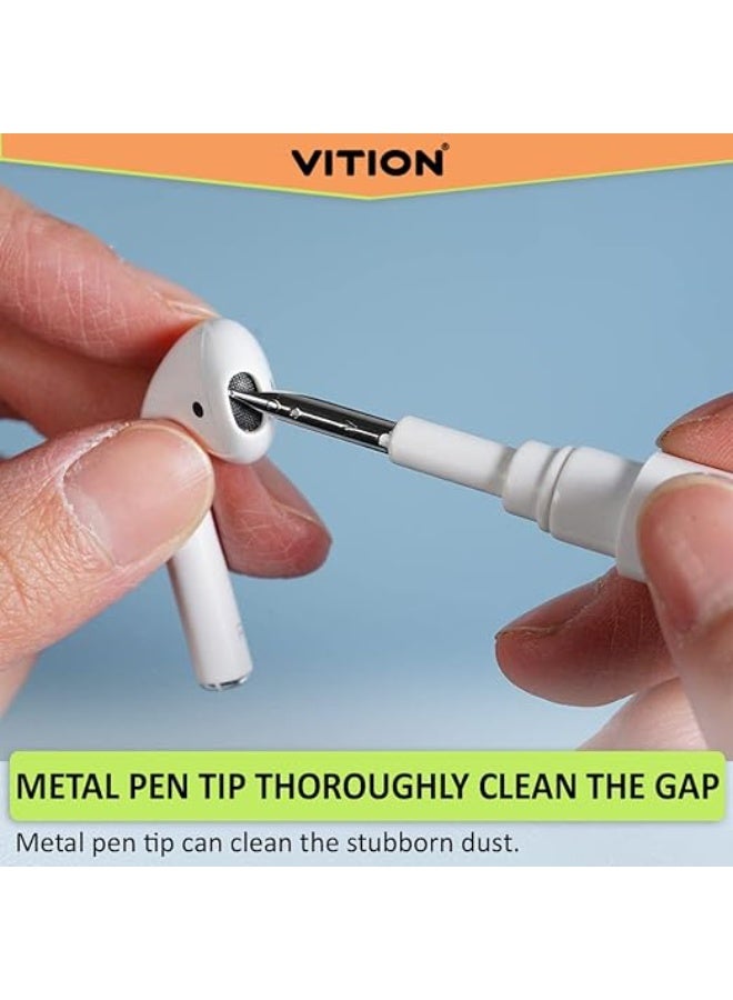 VITION Bluetooth Earbuds Cleaning Pen Kit, in-Ear Headphones Cleaning and Soft Dust Removal Brush Pen for Cleaning The Earwax, Dust in Bluetooth Headset Box, Camera and Mobile Phone (Black) - Image 4