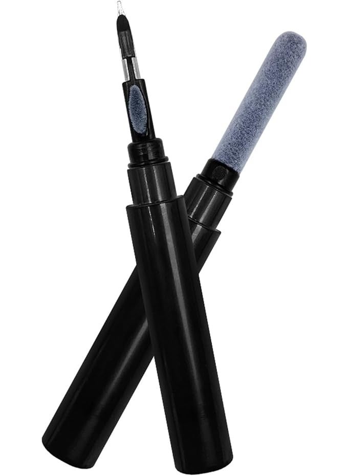 VITION Bluetooth Earbuds Cleaning Pen Kit, in-Ear Headphones Cleaning and Soft Dust Removal Brush Pen for Cleaning The Earwax, Dust in Bluetooth Headset Box, Camera and Mobile Phone (Black) - Image 1