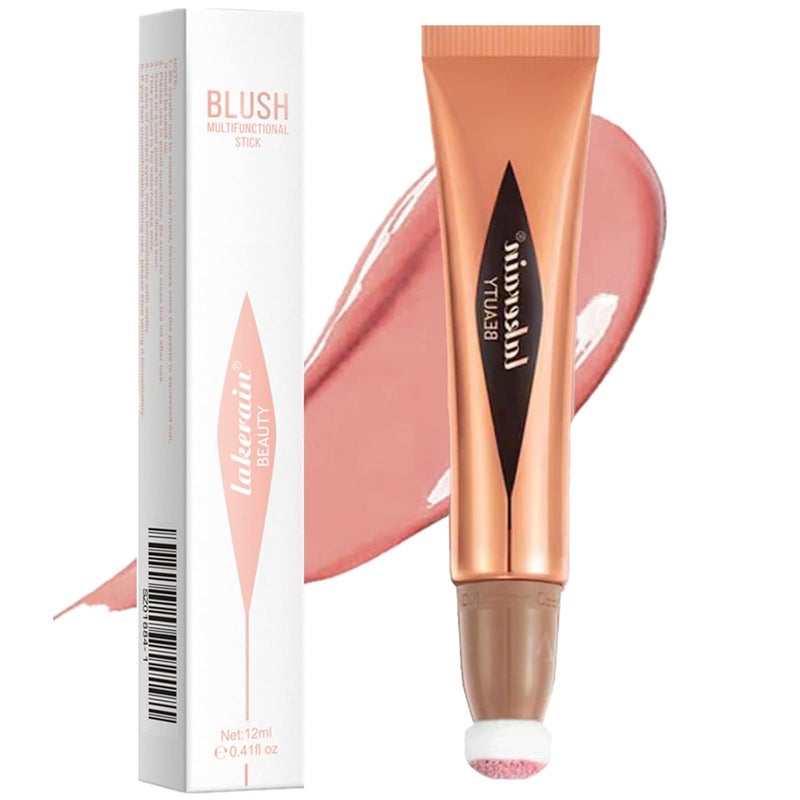 Go Ho Go Ho Liquid Blush Beauty WandSoft Cream Blush MakeupLiquid Blush for Cheeks Contouring with Cushion ApplicatorEasy to Blend  Long Lasting  Smooth Natural Dewy Finish01 Bliss Pink Blush Liquid 