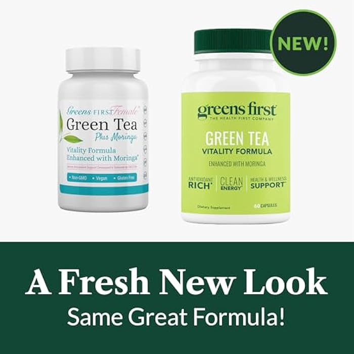 Greens First Green Tea Vitality Formula - Enhanced with Moringa - Antioxidant-Rich for Clean Energy - Vegan & Gluten-Free - Powerful Blend for Energy & Overall Wellness (60 Capsules) - Image 5