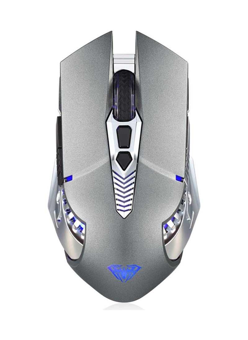 AULA - AULA SC200 Wireless Bluetooth Gaming Mouse, LED Backlit, Side Buttons, Tri-Mode (2.4GHz + BT5.0 + BT3.0) – Gray - Image 1