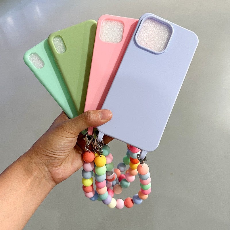 Rainbow anti-lost lanyard mobile phone case 16promax hand bowl 15plus for Apple 14 chain mobile phone case lanyard - Image 5