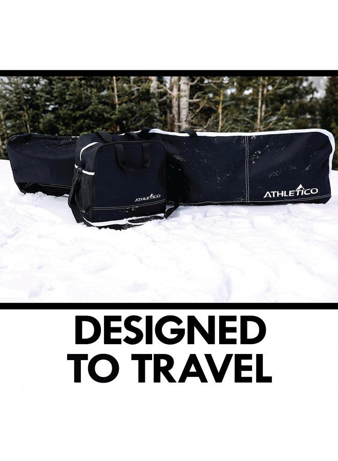 Athletico Athletico Two-Piece Snowboard and Boot Bag Combo | Store & Transport Snowboard Up to 165 CM and Boots Up To Size 13 | Includes 1 Snowboard Bag & 1 Boot Bag (Black) - Image 4